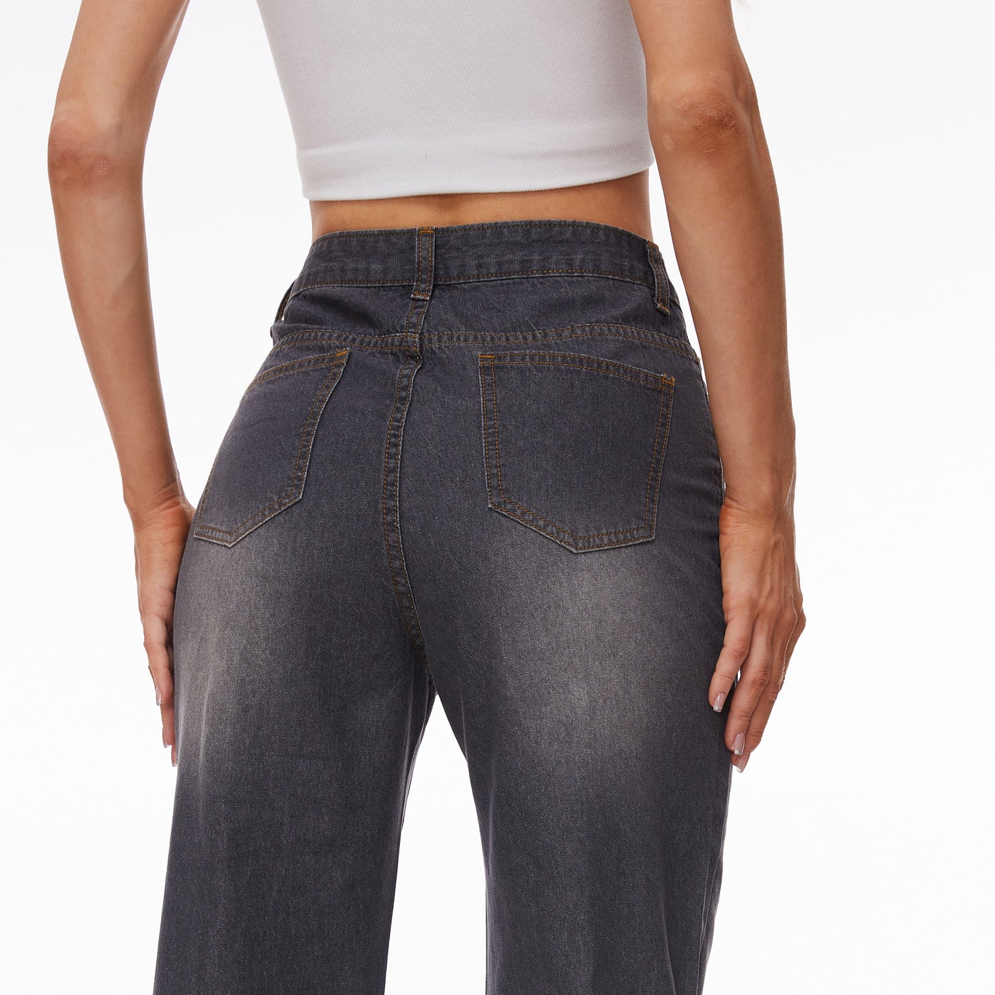 Women's High Waisted Jeans Classic Jeans Baggy Lightweight Denim Pants