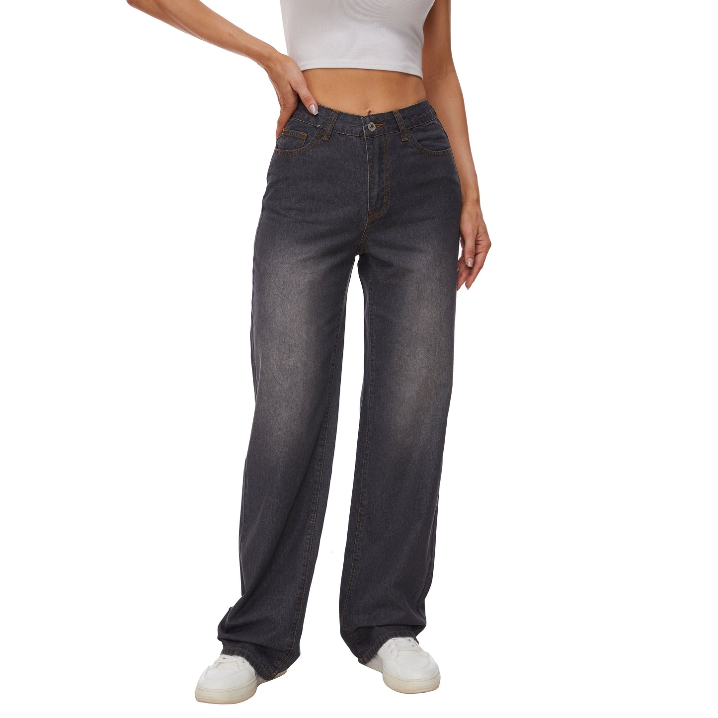 Women's High Waisted Jeans Classic Jeans Baggy Lightweight Denim Pants