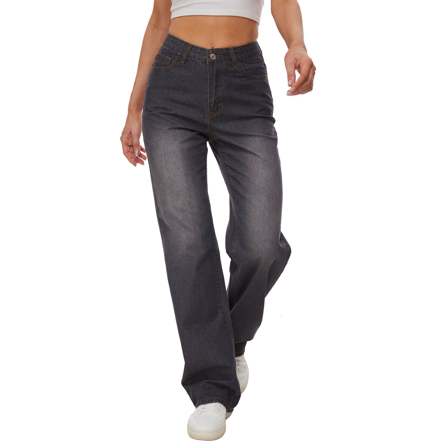 Women's High Waisted Jeans Classic Jeans Baggy Lightweight Denim Pants
