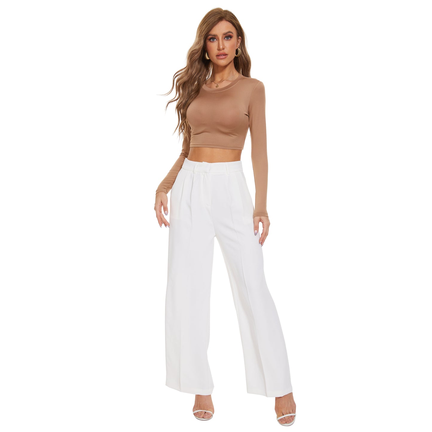 Women Loose Office Trousers Business Casual Pants Petite Type