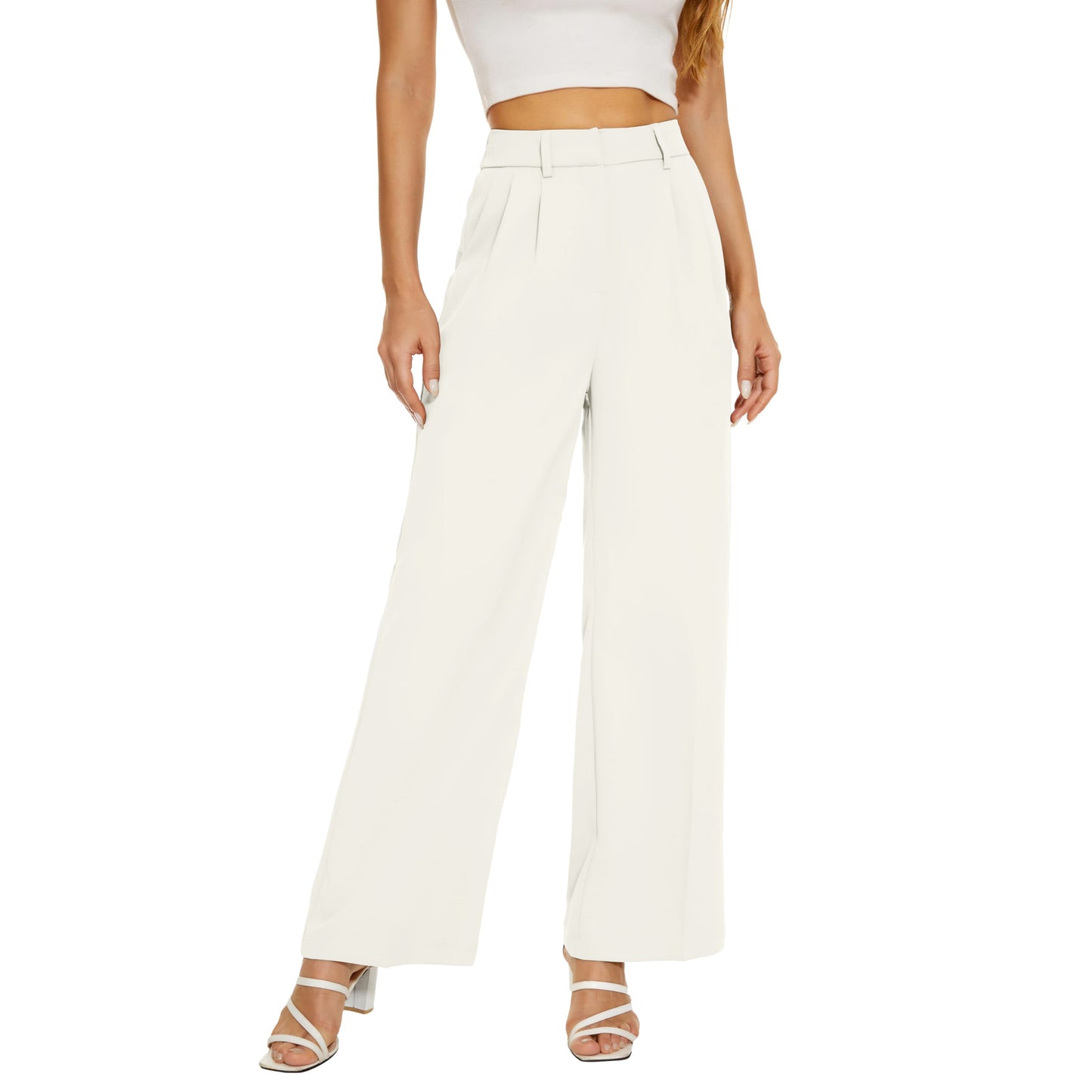 Women Loose Office Trousers Business Casual Pants Petite Type