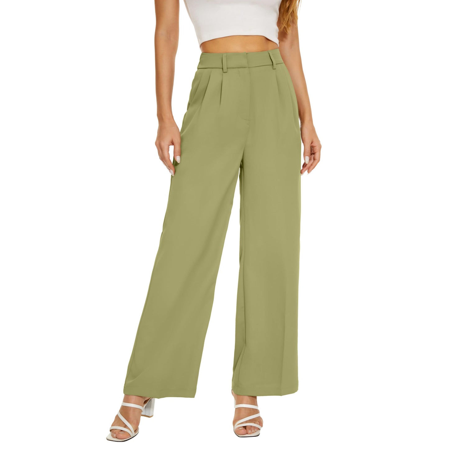 Women Loose Office Trousers Business Casual Pants Petite Type