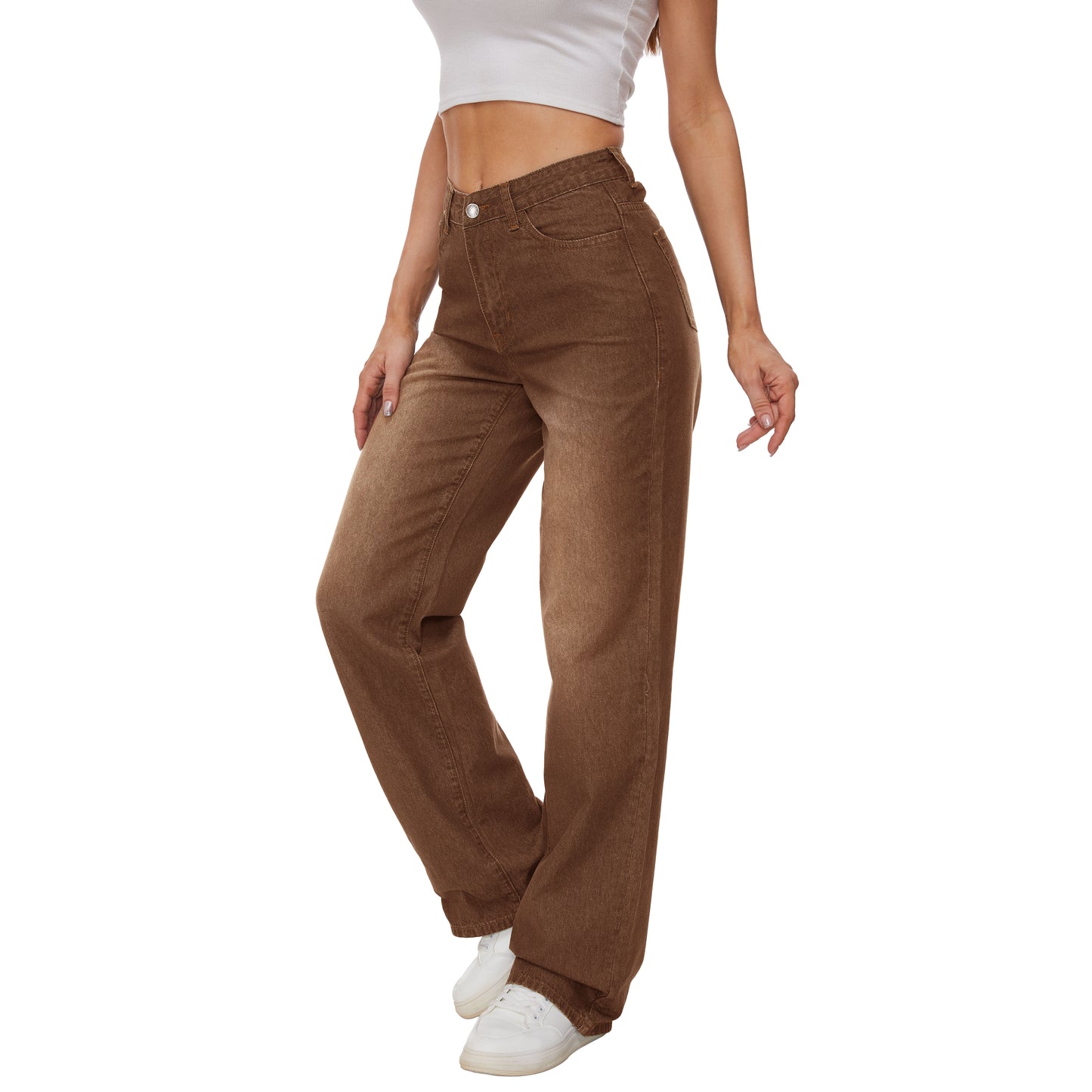 Women's High Waisted Jeans Classic Jeans Baggy Lightweight Denim Pants