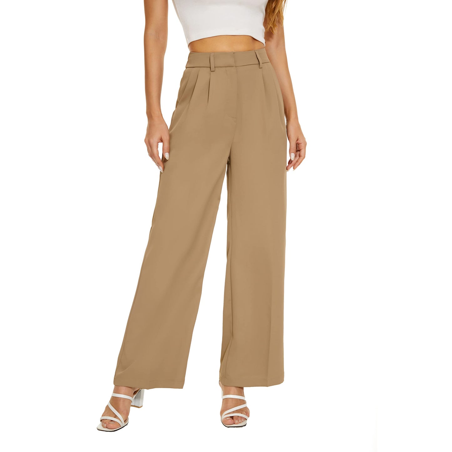 Women Loose Office Trousers Business Casual Pants Petite Type
