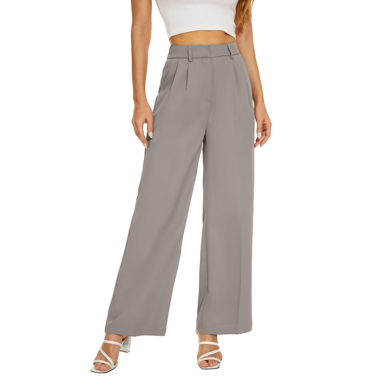 Women Loose Office Trousers Business Casual Pants Petite Type