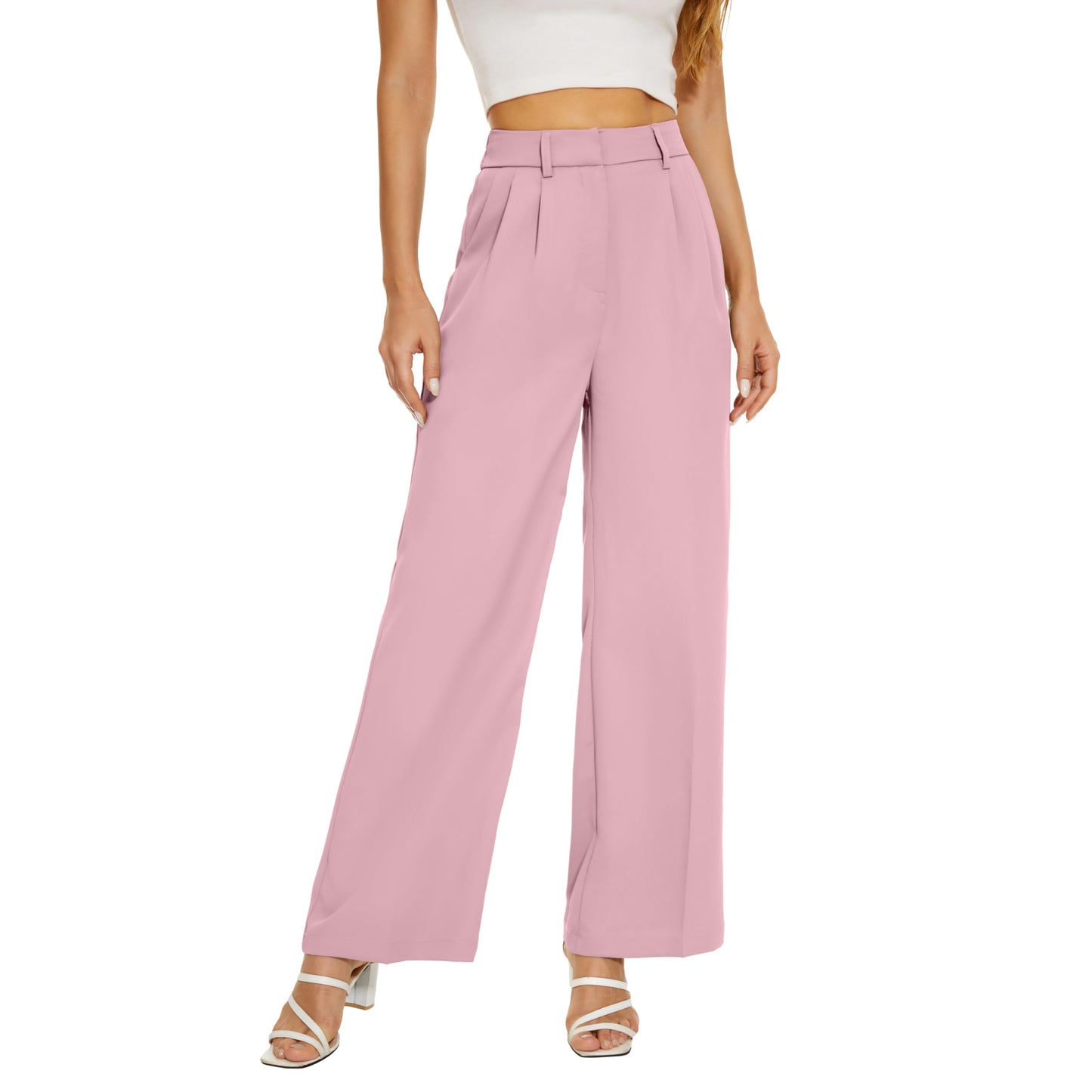 Women Loose Office Trousers Business Casual Pants Petite Type