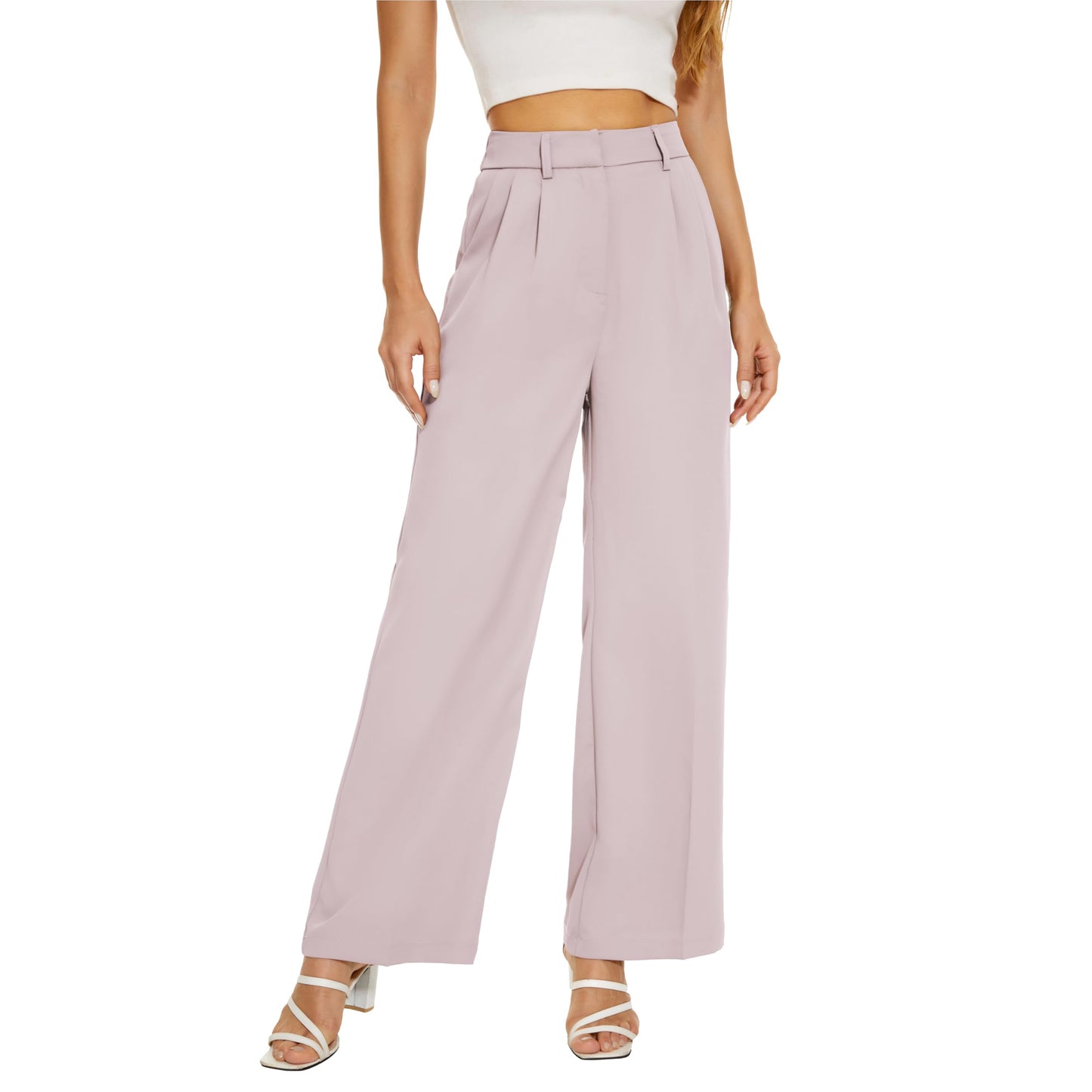 Women Loose Office Trousers Business Casual Pants Petite Type