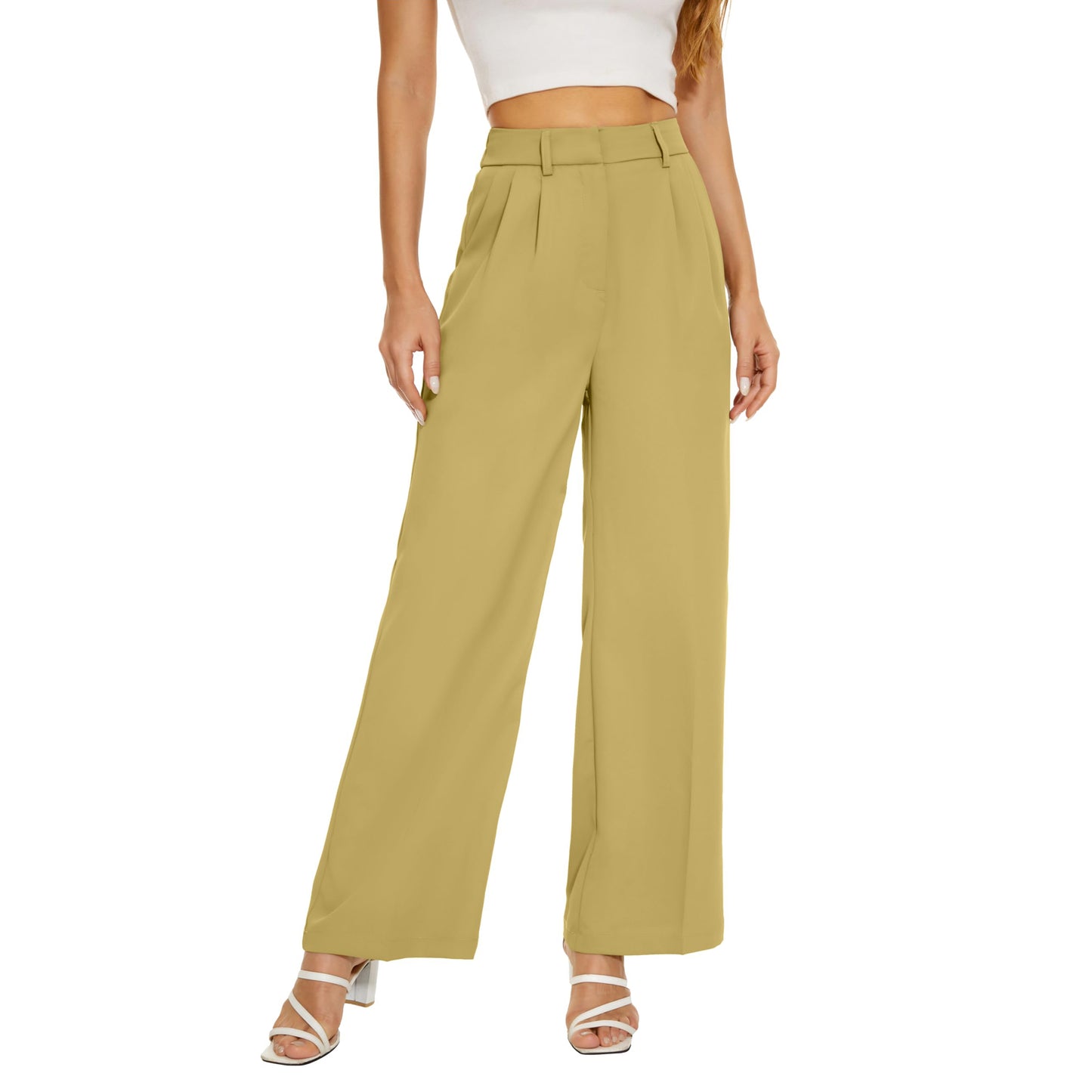Women Loose Office Trousers Business Casual Pants Petite Type