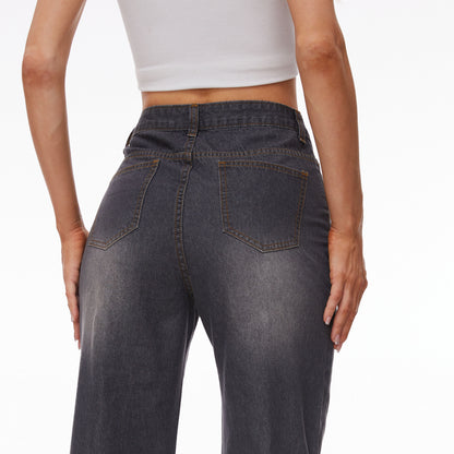 Women's High Waisted Jeans Classic Jeans Baggy Lightweight Denim Pants