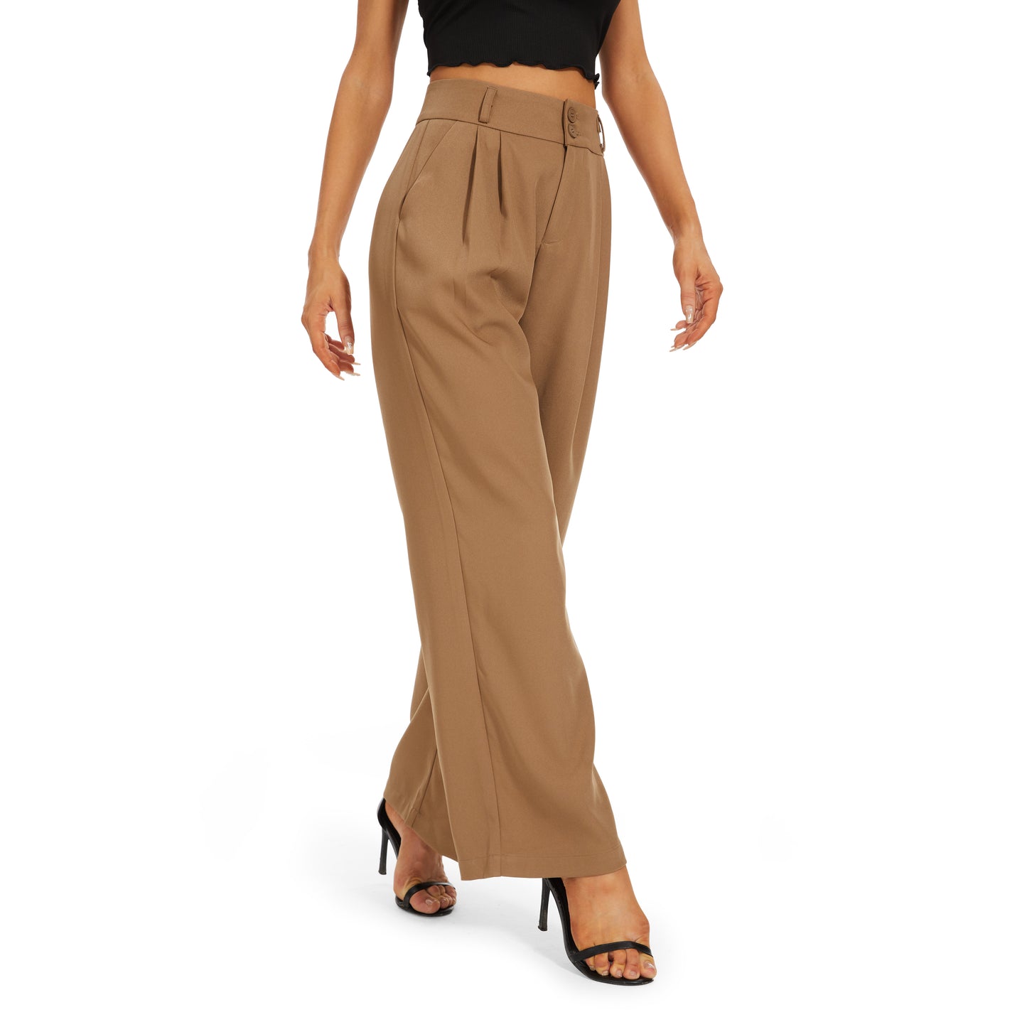 Women Wide Leg Pants Business Work Trousers Long Straight Suit Pants