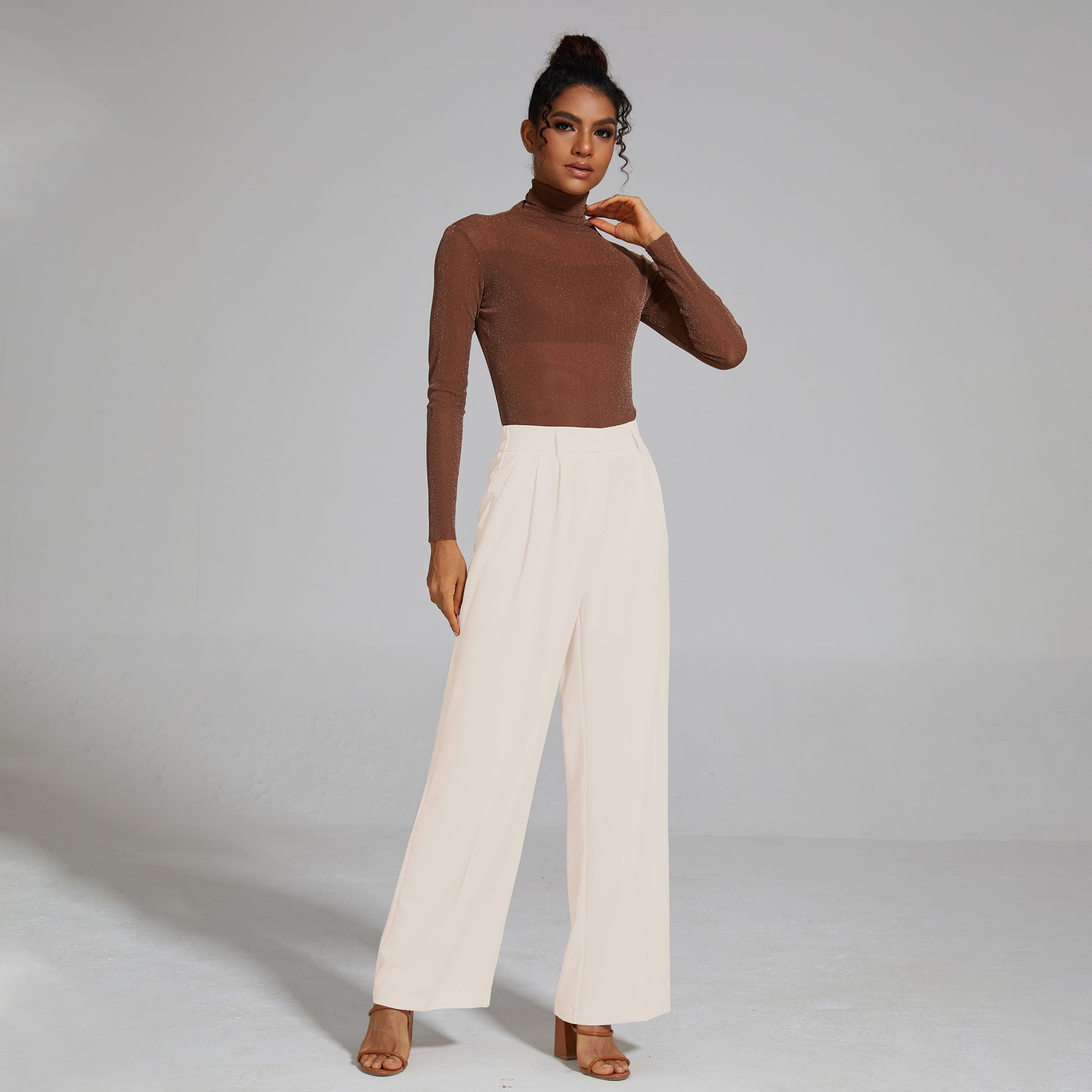 Yanueun Spring Summer Hot Sale Solid Wide Leg Pants Loose Pants Bow Ankle  Length Pants Women's High Waist Stylish Loose Pants - Price history &  Review