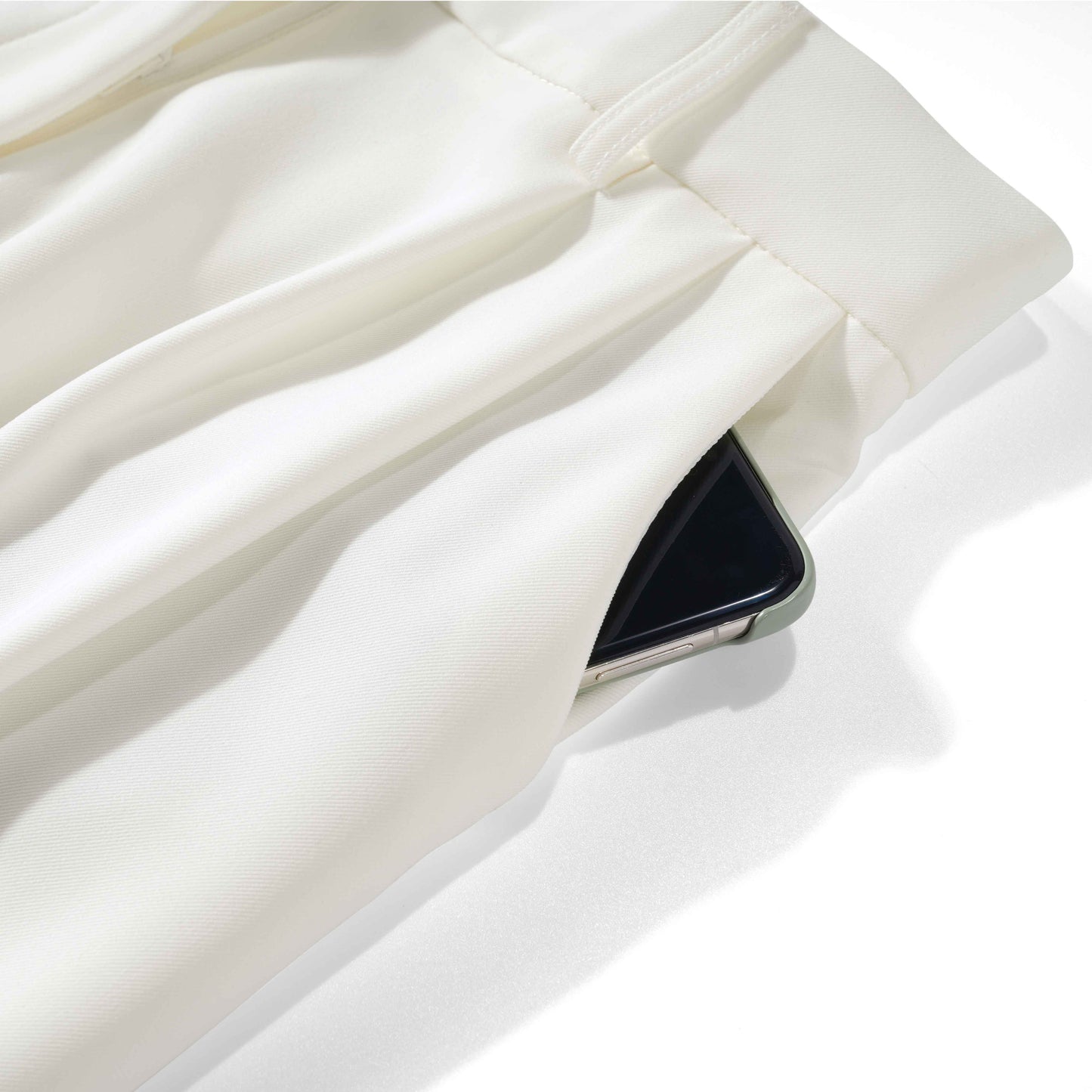 Women High Elastic Waisted in The Back Business Work Trousers Long Straight Suit Pants