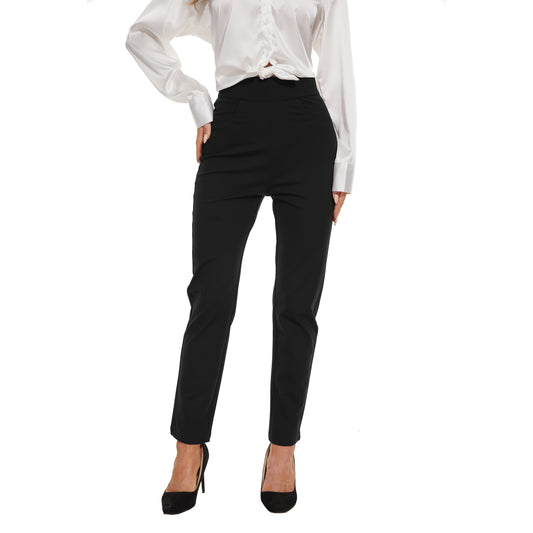 Women's Stretch Skinny Leg Pant Work Casual Trousers Comfort Tummy Control with Pockets