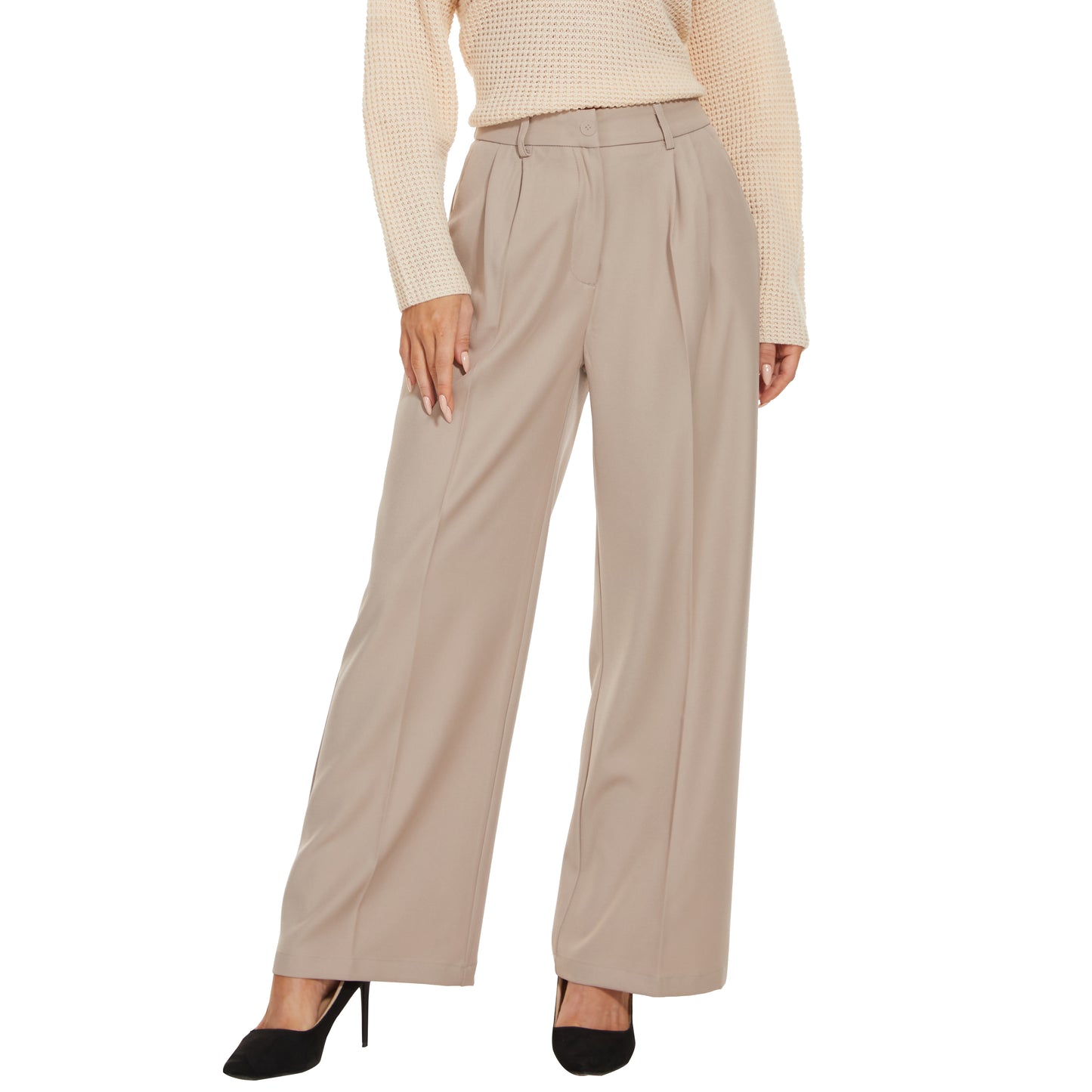 High Waist Trousers For Work Casual Thick Regular Type