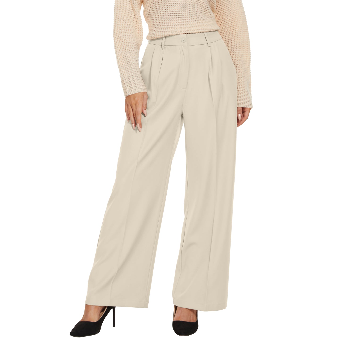 High Waist Trousers For Work Casual Thick Tall Type