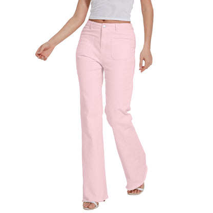 Women Long Baggy Jeans Stretchy Long Flowy Skinny Denim Pants with Pockets