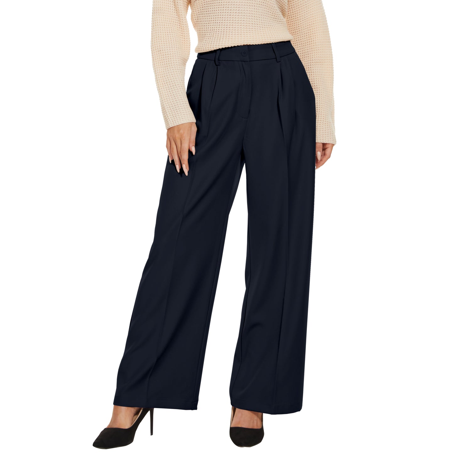 High Waist Trousers For Work Casual Thick Tall Type