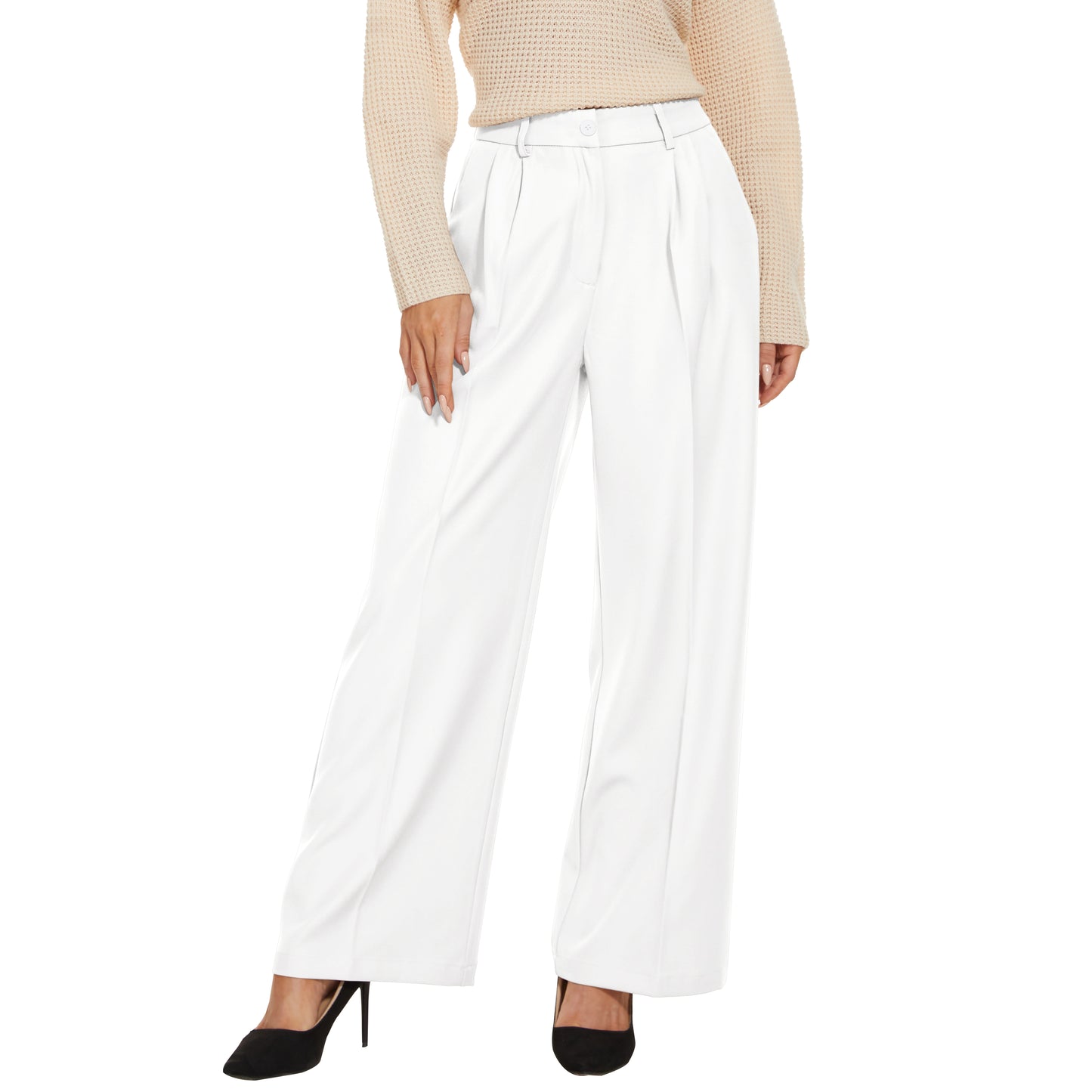 High Waist Trousers For Work Casual Thick Regular Type