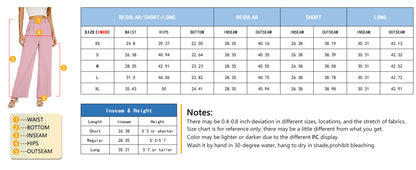 Women High Elastic Waisted in The Back Business Work Trousers Long Straight Suit Pants